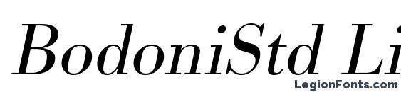BodoniStd Light Italic font, free BodoniStd Light Italic font, preview BodoniStd Light Italic font