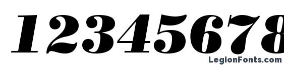 BodoniStd PosterItalic Font, Number Fonts