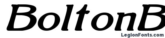 шрифт BoltonBoldItalic, бесплатный шрифт BoltonBoldItalic, предварительный просмотр шрифта BoltonBoldItalic