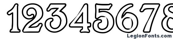 BoltonOutline Font, Number Fonts