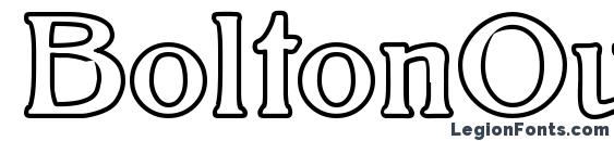 шрифт BoltonOutline, бесплатный шрифт BoltonOutline, предварительный просмотр шрифта BoltonOutline
