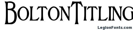 шрифт BoltonTitlingElongated, бесплатный шрифт BoltonTitlingElongated, предварительный просмотр шрифта BoltonTitlingElongated