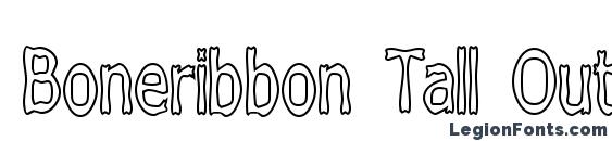 Boneribbon Tall Outline Font
