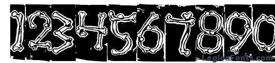 Bones Font, Number Fonts