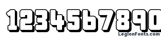 Bonk Offset Font, Number Fonts