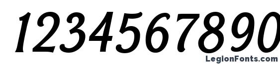 BonoboRg BoldItalic Font, Number Fonts