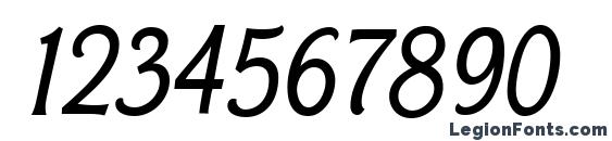 BonoboRg Italic Font, Number Fonts