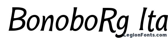 BonoboRg Italic font, free BonoboRg Italic font, preview BonoboRg Italic font