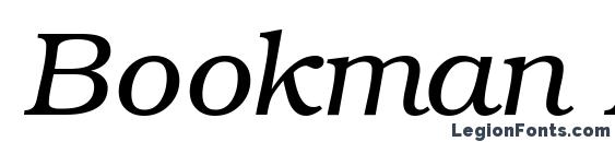 шрифт Bookman RegularItalic, бесплатный шрифт Bookman RegularItalic, предварительный просмотр шрифта Bookman RegularItalic