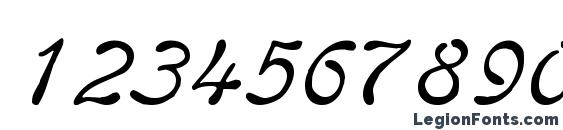 Boomerang Italic Font, Number Fonts