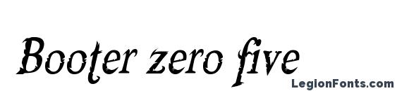 Booter zero five Font