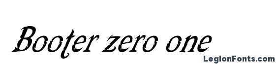 шрифт Booter zero one, бесплатный шрифт Booter zero one, предварительный просмотр шрифта Booter zero one