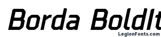 Borda BoldItalic Font