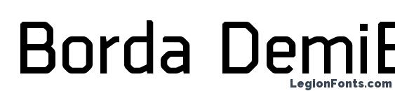 шрифт Borda DemiBold, бесплатный шрифт Borda DemiBold, предварительный просмотр шрифта Borda DemiBold