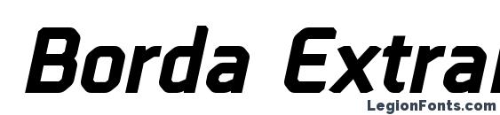 Borda ExtraBoldItalic Font