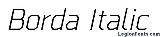Шрифт Borda Italic
