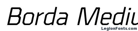 Borda MediumItalic font, free Borda MediumItalic font, preview Borda MediumItalic font