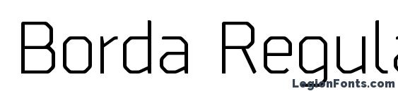 Borda Regular font, free Borda Regular font, preview Borda Regular font