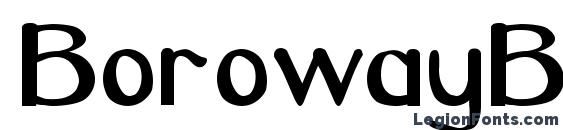шрифт BorowayBOld, бесплатный шрифт BorowayBOld, предварительный просмотр шрифта BorowayBOld