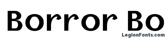 Borror Bold font, free Borror Bold font, preview Borror Bold font