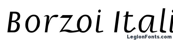Borzoi Italic font, free Borzoi Italic font, preview Borzoi Italic font