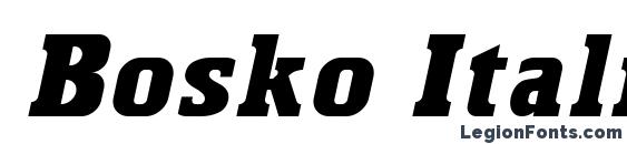 Bosko Italic font, free Bosko Italic font, preview Bosko Italic font