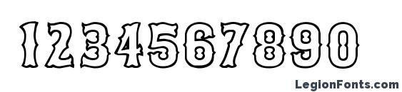 Bosox outline heavy Font, Number Fonts