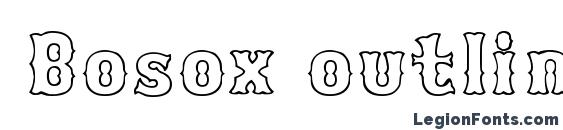 Bosox outline font, free Bosox outline font, preview Bosox outline font