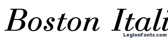 Boston Italic font, free Boston Italic font, preview Boston Italic font