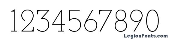 Boston Light Regular Font, Number Fonts