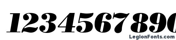 BostonBlack Italic Font, Number Fonts