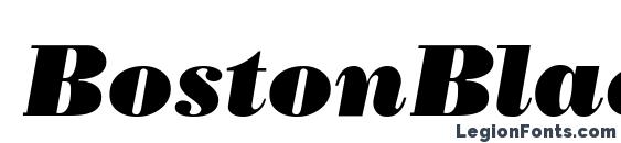 шрифт BostonBlack Italic, бесплатный шрифт BostonBlack Italic, предварительный просмотр шрифта BostonBlack Italic