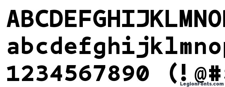 глифы шрифта BPmono Bold, символы шрифта BPmono Bold, символьная карта шрифта BPmono Bold, предварительный просмотр шрифта BPmono Bold, алфавит шрифта BPmono Bold, шрифт BPmono Bold