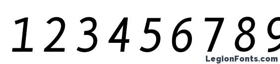 BPmono Italic Font, Number Fonts