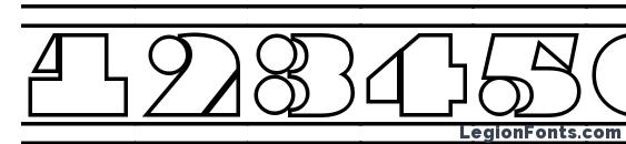 Braggatitulotldcfr regular Font, Number Fonts