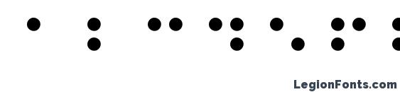 Braille Regular Font, Number Fonts