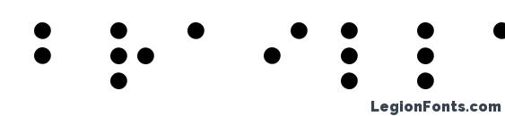 шрифт Braille Regular, бесплатный шрифт Braille Regular, предварительный просмотр шрифта Braille Regular