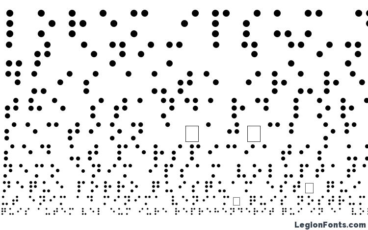 specimens Braille font, sample Braille font, an example of writing Braille font, review Braille font, preview Braille font, Braille font