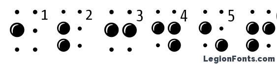 Braillelatin Font, Number Fonts