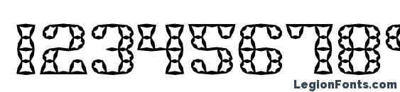 Brass Knuckle Star BRK Font, Number Fonts