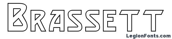 шрифт Brassett Outline, бесплатный шрифт Brassett Outline, предварительный просмотр шрифта Brassett Outline