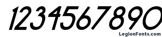 Brassfield Italic Font, Number Fonts