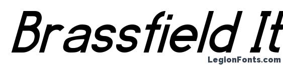 шрифт Brassfield Italic, бесплатный шрифт Brassfield Italic, предварительный просмотр шрифта Brassfield Italic