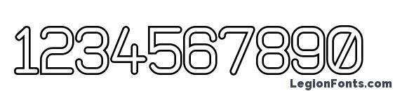 Brave New Era (outline) G98 Font, Number Fonts