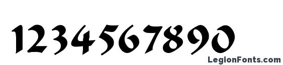 BRAVUR Regular Font, Number Fonts