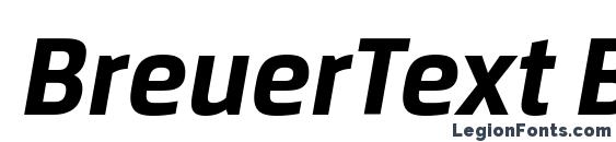 BreuerText Bold Italic Font