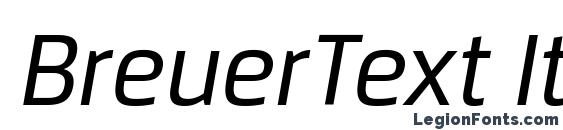 BreuerText Italic font, free BreuerText Italic font, preview BreuerText Italic font