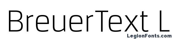 шрифт BreuerText Light, бесплатный шрифт BreuerText Light, предварительный просмотр шрифта BreuerText Light