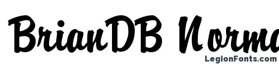 шрифт BrianDB Normal, бесплатный шрифт BrianDB Normal, предварительный просмотр шрифта BrianDB Normal