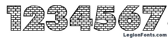 Bricks Font, Number Fonts